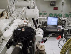 Vibration measurement on yacht machinery